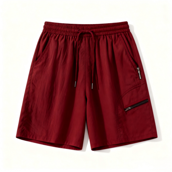 Burgundy Casual Shorts