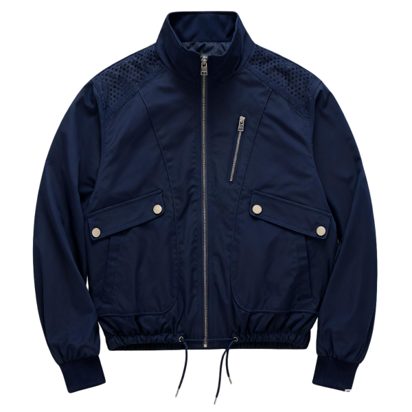 Navy Blue Lightweight Bomber Jacket