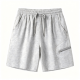Light Grey Textured Shorts