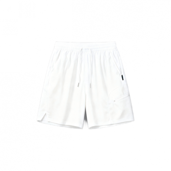 Title: White Casual Sports Shorts