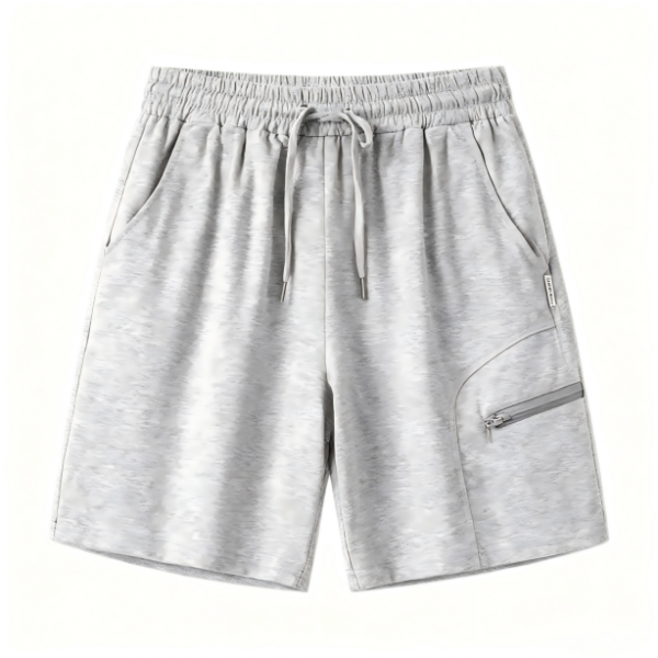 Light Grey Textured Shorts