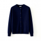 Navy Blue Button - Front Cardigan