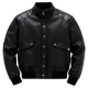 Black Faux Leather Bomber Jacket